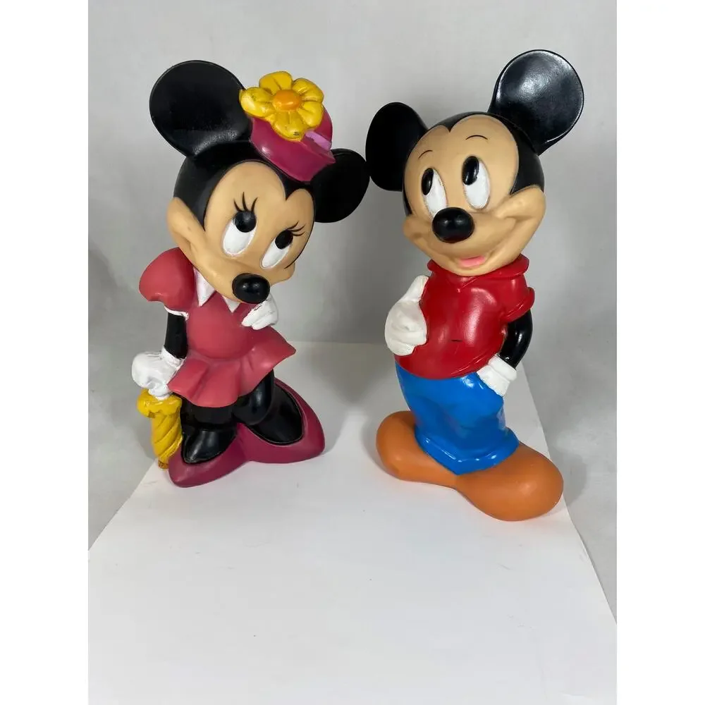 ILLCO Walt Disney Co. Mickey and Mini Mouse Vintage Vinyl Rubber Bank